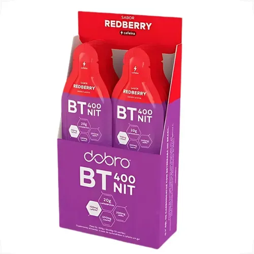 Dobro Bt 400 Nitrato Gel Carboidratos E Cafeína10x30g Sabor Redberry Com Taurina