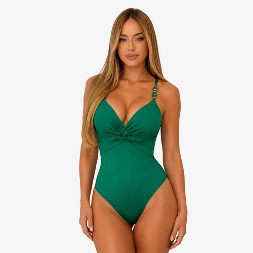 Maiô Feminino Praia Poliamida Premium Bojo Biquini Casual Verde Lisa M(38-40)