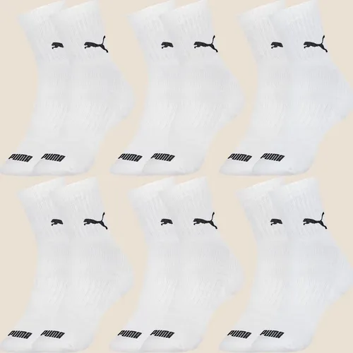 Kit 6 Pares Meias Puma De Cano Médio Sport Original Algodão