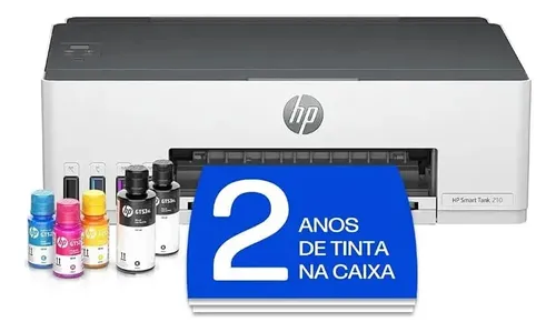 Impressora Hp Smart Tank 210 Colorida 1 Usb 2.0 De Alta Velocidade (dispositivo); 1 Porta Wi-fi 802.11b/g/n; 1 Wi-fi Direct - 100 A 240 Vca Branco 127/220v