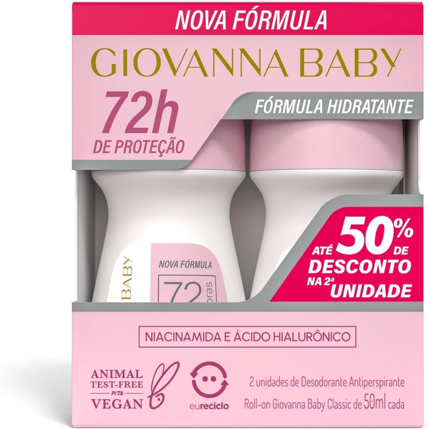 Giovanna Baby - Kit Giovanna Baby Desodorante Roll On Fem C/2 50Ml Classic