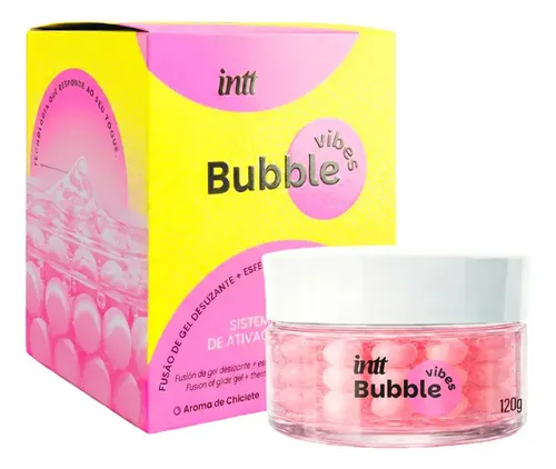 Bubble Vibes Gel 3 Em 1 Desliza Vibra Aquece 120g Intt