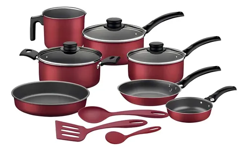 Jogo De Utensílios De Cozinha Tramontina Vermelho Turim De 10 Peças Com Acessórios