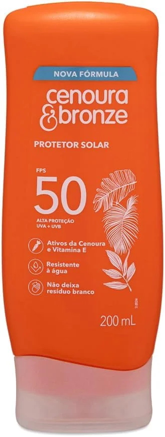 Protetor Solar FPS 50 Cenoura & Bronze 200ml