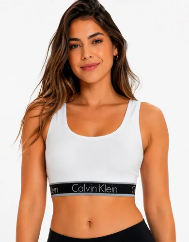 Top Regata Fitness Academia Cotton Calvin Klein Original Branco Liso M