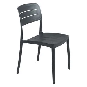 Cadeira Jardim Plástico 100x73x61cm Grafite Amélia Tramontina