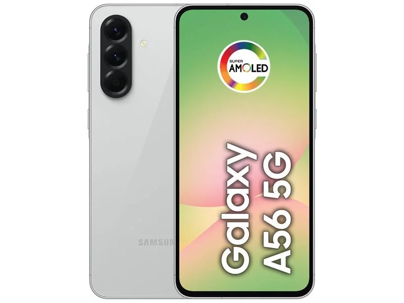 Smartphone Samsung Galaxy A56 256GB 5G 8GB RAM Cinza 6,7" Câm. Tripla + Selfie 12MP
