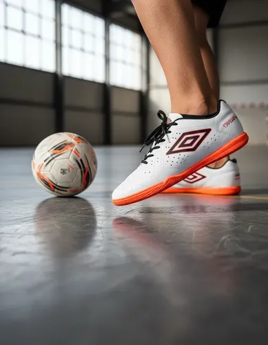 Chuteira De Futsal Masculina Neo Striker Umbro Phantom/preto/laranja Flúor 40 Br