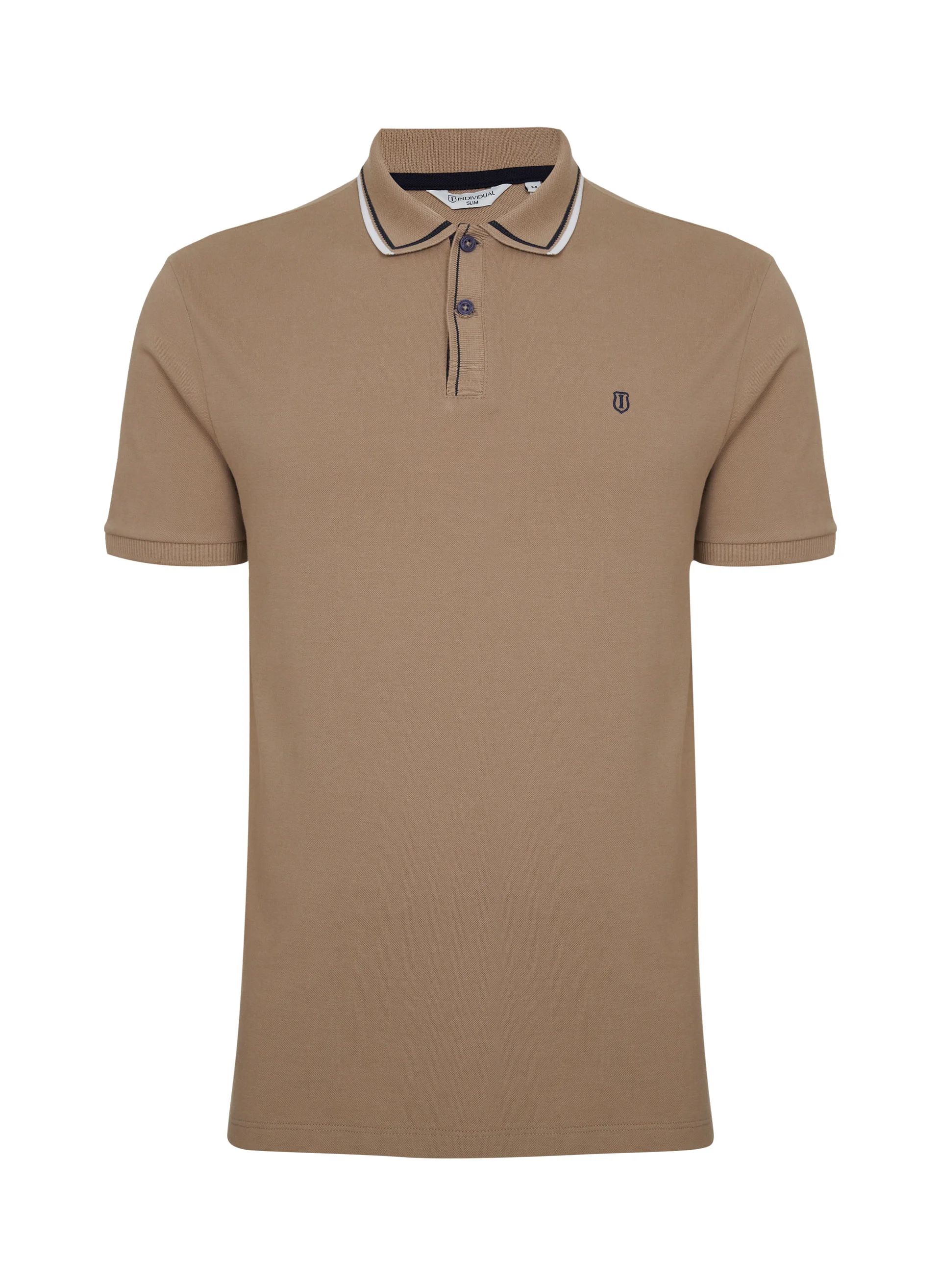 Polo Slim Fit Piquet Contraste Masculina Individual