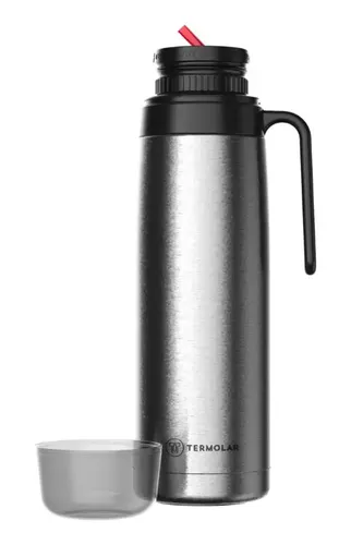 1x Garrafa Termica Inox R-evolution Rolha Dupla 1l Termolar Aço