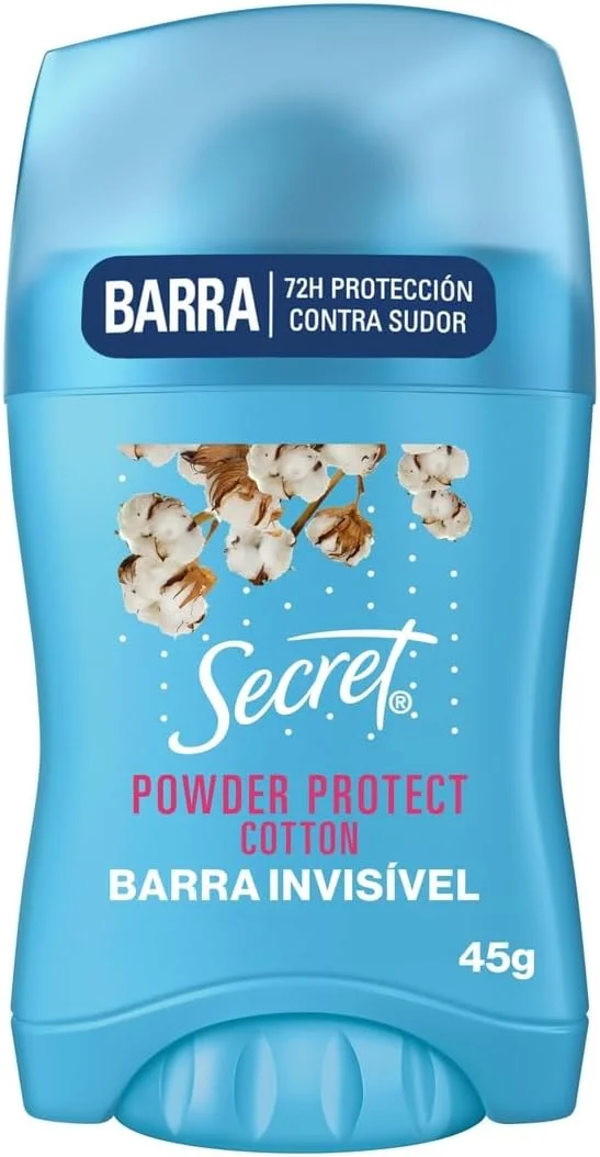 Secret Desodorante Antitranspirante em Barra Invisível Proteção de Algodão 45g