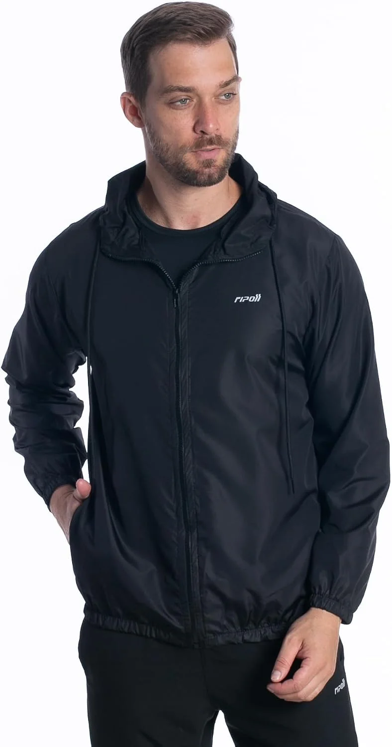Jaqueta Corta Vento Impermeável Masculina Com Capuz