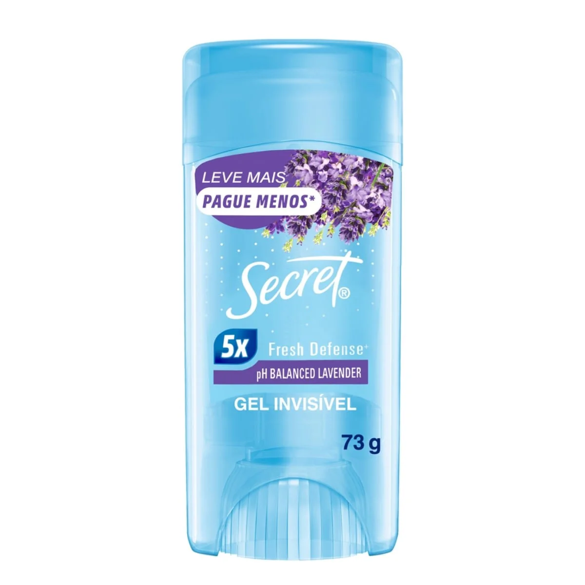 Desodorante em Gel Antitranspirante Secret Fresh Defense PH Balanced Lavender 73g