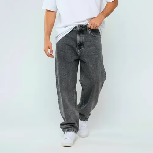 Calça Jeans Masculino Baggy Balão Streetwear Cinza Estonada