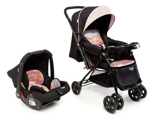 Travel System Cosco Kids, Reverse, 0 a 15kg, Bege Onda