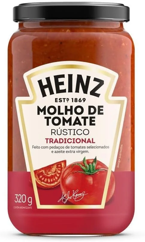Heinz Molho de Tomate Rústico Tradicional em vidro, 320G
