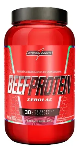 Suplemento Proteico + Integralmédica + Beef Protein + Zero Lactose E Sem Glúten + 900g Frutas Vermelhas Frutas Vermelhas