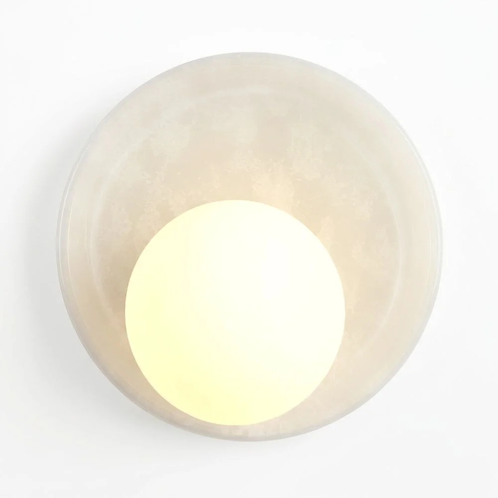 Arandela Jade Natural Opalino