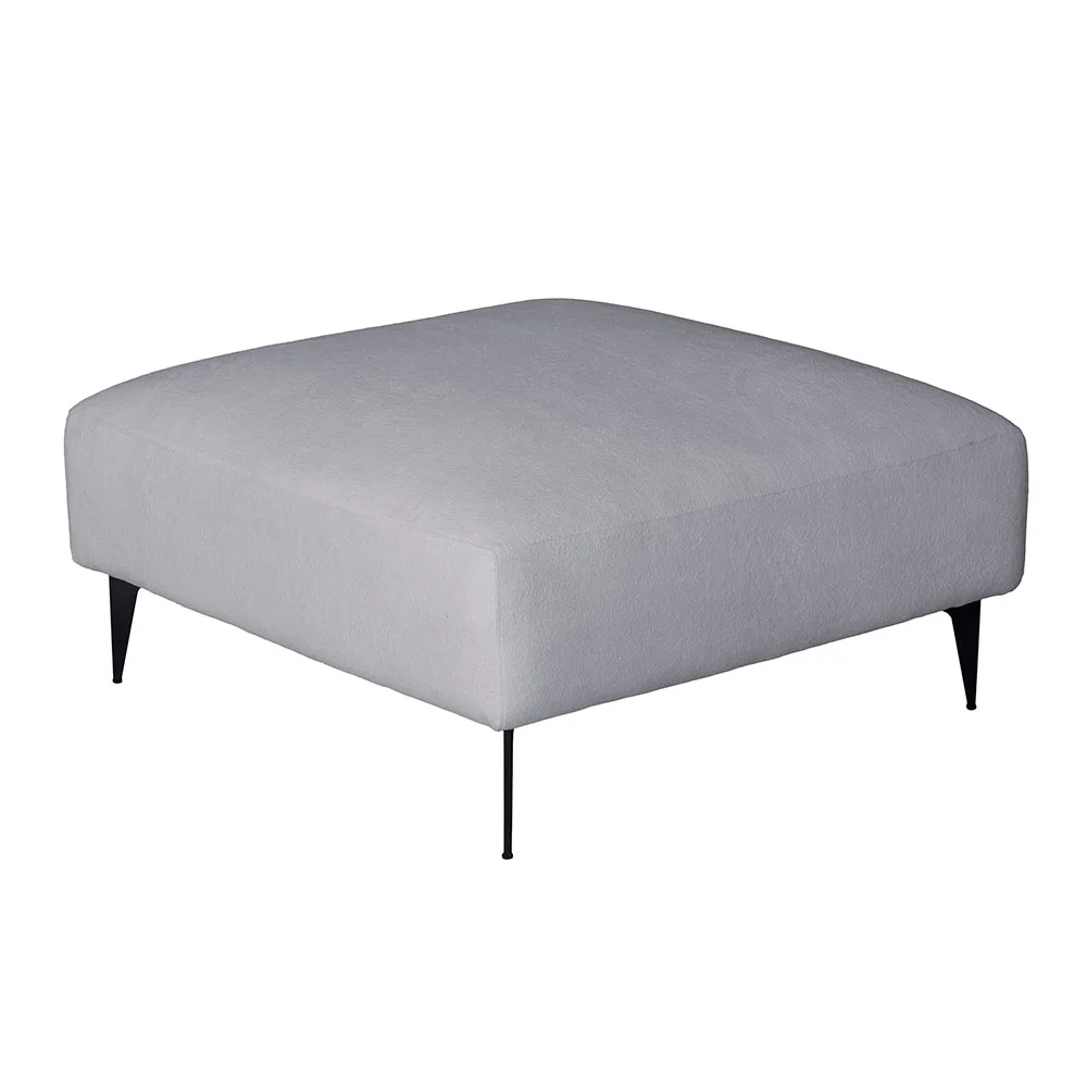 Puff Unne Bouclé Cinza 85cm