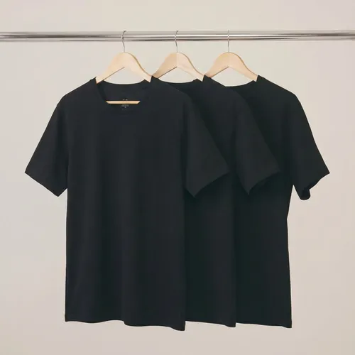 Kit 3 Camisetas Hering Masculina Básica Original Algodão Preto G