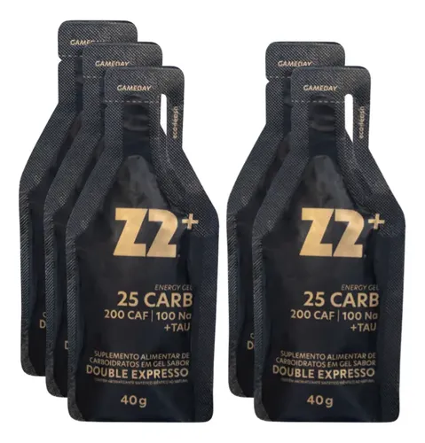 Energy Gel Z2+ Double Expresso Gameday com Cafeína 5 unidades sachê 40g