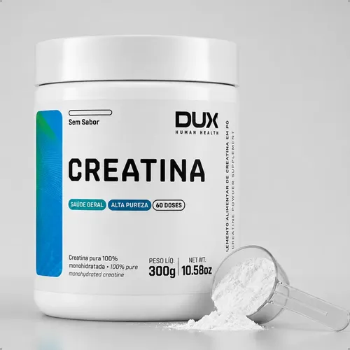 Creatina Monohidratada 100% Dux Nutrition Pote 300g Sem Sabor