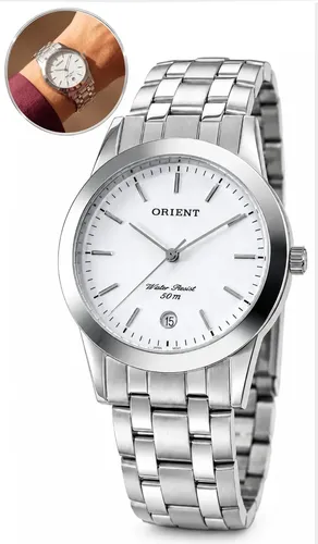 Relógio Orient Masculino MBSS1004A Prata Analógico Aço Inoxidável