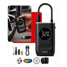 Mini Compressor Digital Portátil para Carro Moto e Bicicleta com Calibrador Digital Inflador Elétrico de Pneus LCD Lanterna LED Compacto e Recarregável Preto Marca Simake