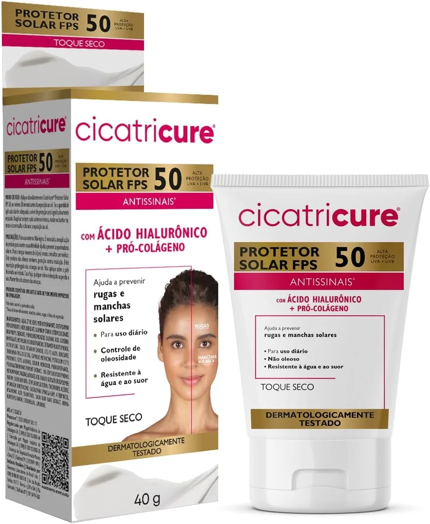 Protetor Solar Cicatricure Antissinais Efeito Matte FPS 50 40g