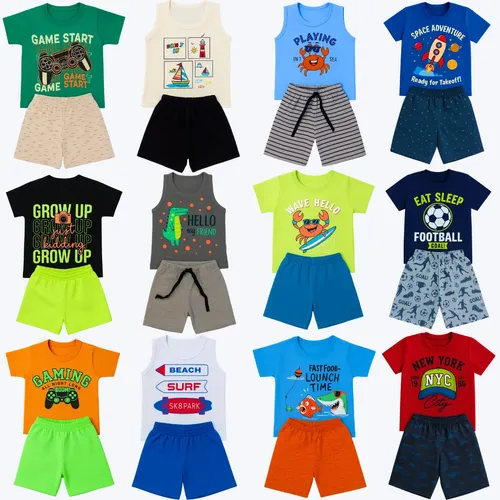 Kit 10 Peças De Roupa Conjunto Infantil Menino Dia A Dia Menino / 2 Anos