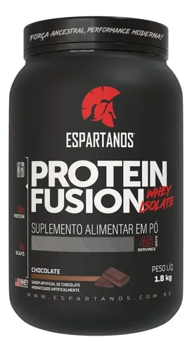 Protein Fusion Whey Isolate 1,8kg - Espartanos Nutrition Sabor Chocolate