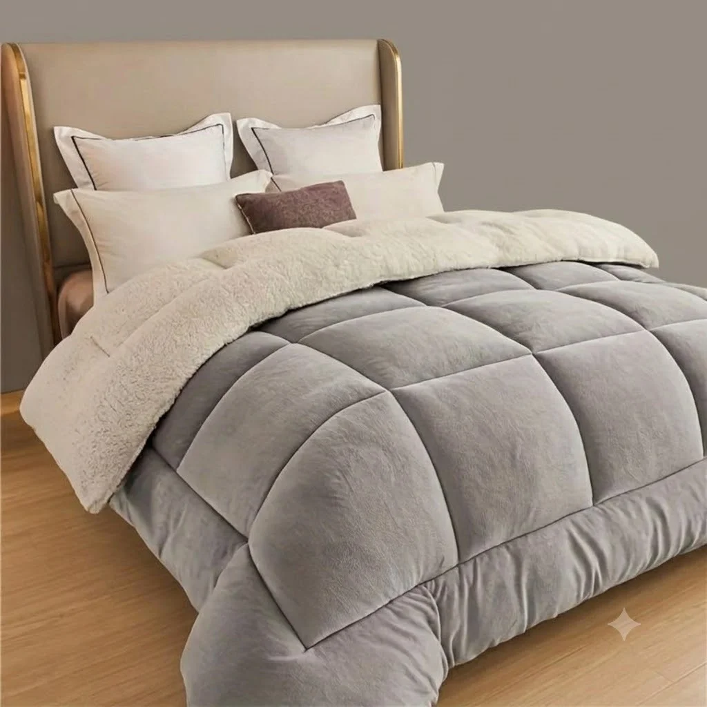 Coberdrom Edredom Casal Queen Manta Sherpa Dupla Face Micropercal 400 Fios Inverno Grosso