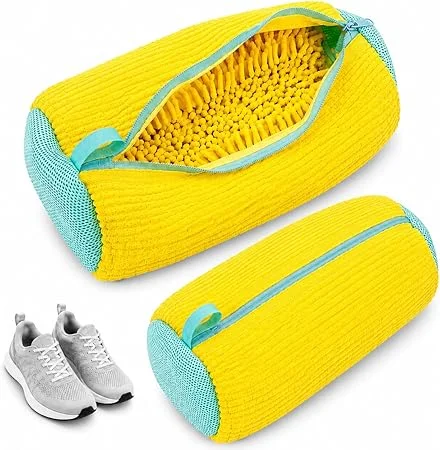 Saco para Lavar Tênis na Máquina de Lavar com Zíper, Protetor Reutilizável para Lavagem de Calçados, Bolsa Protetora para Sapatos e Tênis com Estrutura Respirável