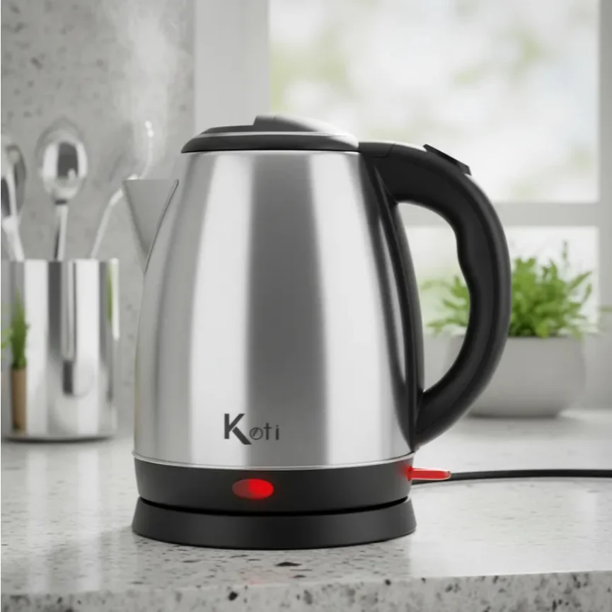 Chaleira Elétrica Jarra Inox 1.8L Ferve Água Rápido Desligamento Automático 110V 220V Café Chá