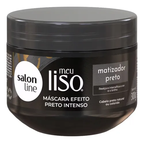Máscara Meu Liso Matizador Preto Salon Line 300g