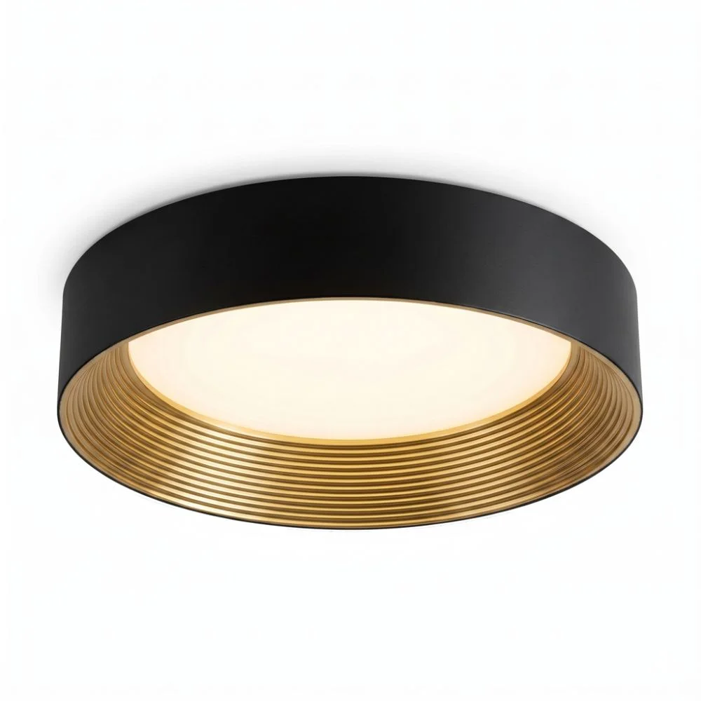 Plafon Lyra Switch Preto/Dourado24W 40cm