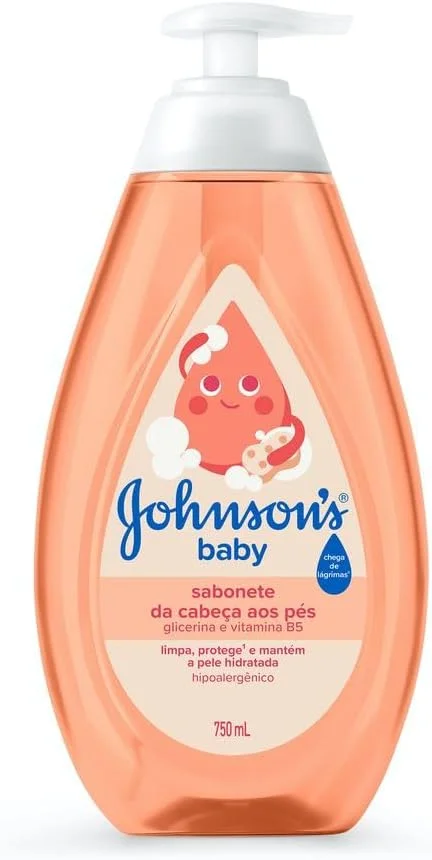 Sabonete Líquido Glicerina Da Cabeça Aos Pés Johnson's Baby, 400ml