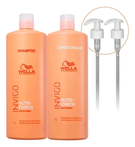 Kit Wella Invigo Nutri Enrich Shampoo Condicionador E Válvulas
