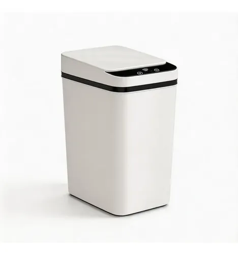 Lixeira Inteligente 12l Automática Com Sensor Sem Toque Branco