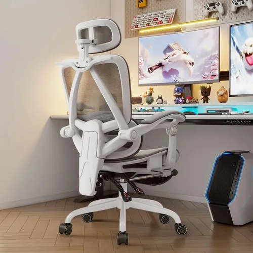 Cadeira De Escritório Ergonômica Premium Python Fly Cor Cinza Material Do Estofamento Malha Elástica