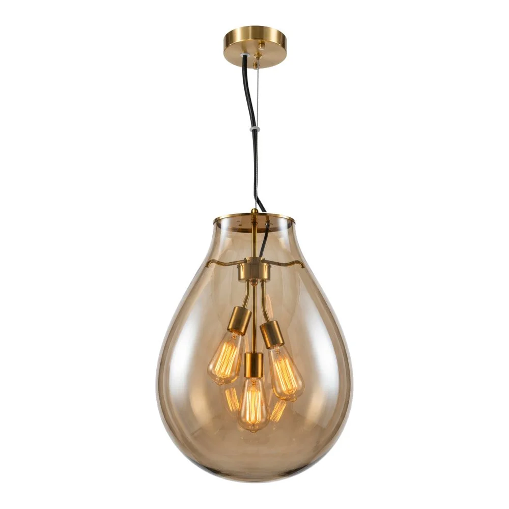 Lustre Caju Âmbar E Dourado