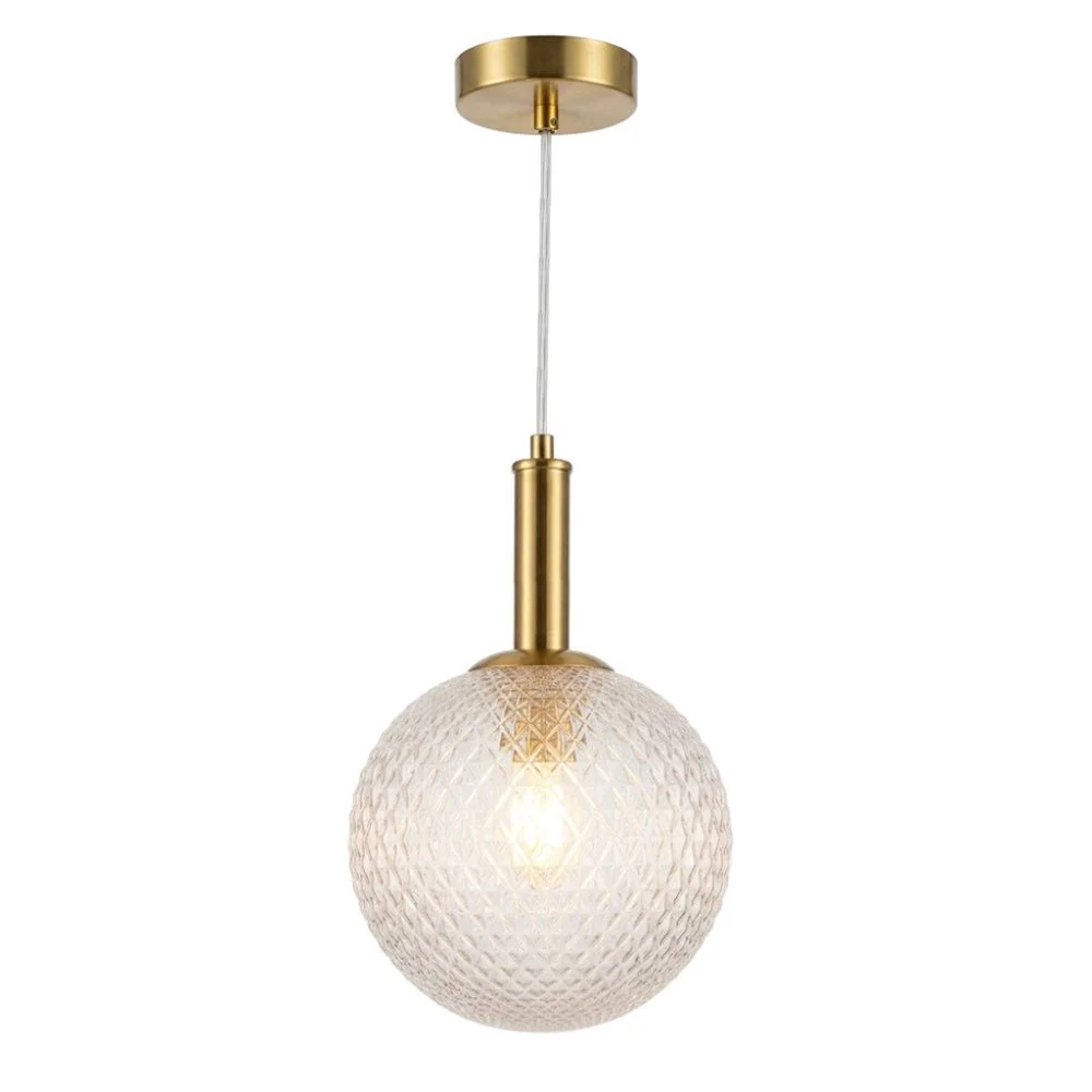 Pendente Berilo G9 16cm Transparente Dourado