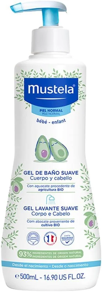 Mustela Gel Lavante Suave 500ml Sabonete Líquido Corpo e Cabelo Infantil