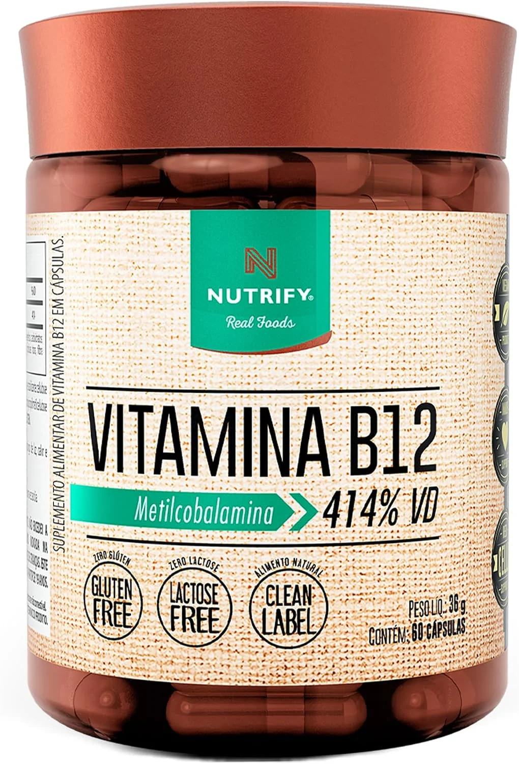 Nutrify - Vitamina B12-60 cápsulas