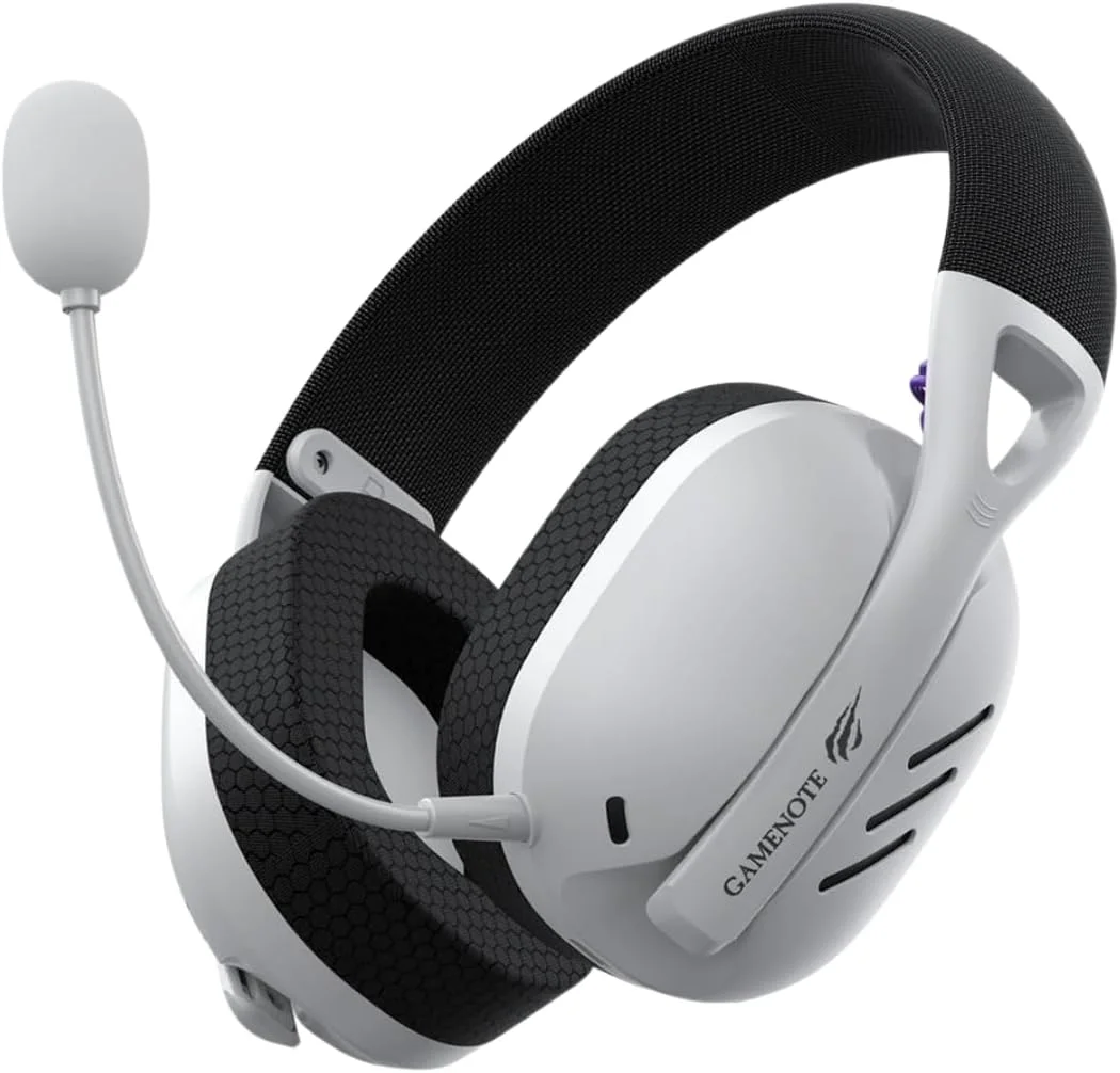 Havit Fone de Ouvido Headset Gamer Fuxi-H3 White Black, Com Fio e Sem Fio, Wireless 2,4GHz, Bluetooth, Cabo USB-C, Cabo 3,5mm. Surround, Baixa Latência, Quad-Mode