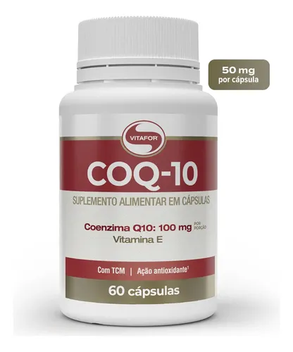 Coenzima Q10 100mg 60 Cápsulas Vitafor Sem Sabor