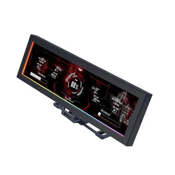 Tela Lian Li 8.8" Universal para Gabinetes Preto ARGB IPS LCD 1920x480p USB SM088X