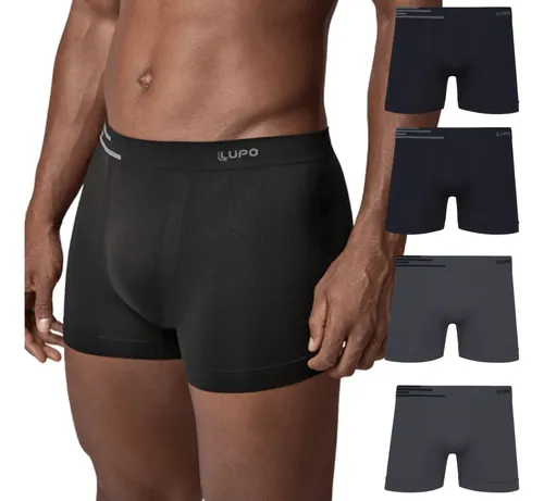 Kit 4 Cuecas Lupo Boxer Poliamida Box Sem Costura Original