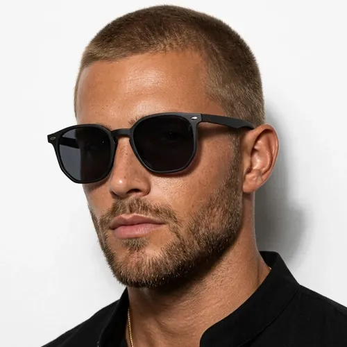 Óculos De Sol Hexagonal Uv400 Masculino Premium Original