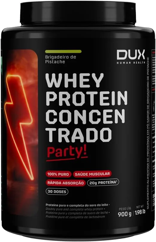 Whey Protein Concentrado Pote (900g), Brigadeiro de Pistache, Dux Human Health